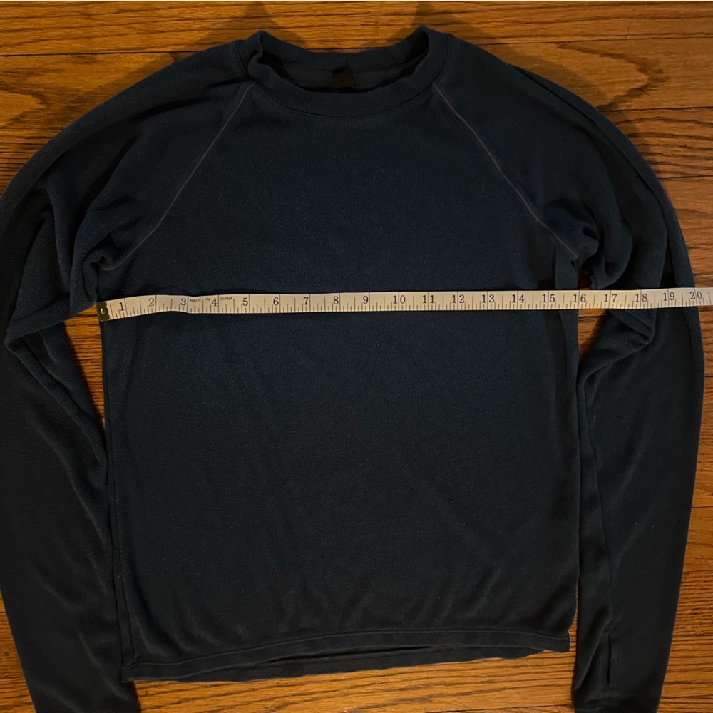 Uniqlo Blue HEATTECH Fleece Long Sleeve Pullover Thermal Top - Picture 2 of 7